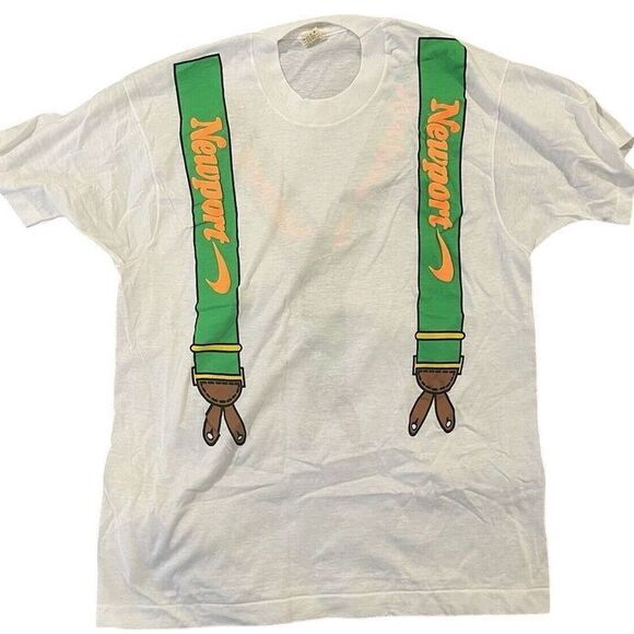 New DS 1990 Newport Cigarette Promo Shirt Print Deadstock‎ Screen Stars Large L - Picture 1 of 10